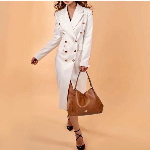 🐎💋 COACH EDIE 💋🐎 LEATHER SHOULDER BAG SADDLE BROWN TAN GOLD HARDWARE HOBO - Picture 2 of 15